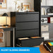 4 Drawer Lateral File Cabinet with Lock, Heavy Duty Wide Steel Filing Cabinet for Home Office, 36" W Horizontal Storage Cabinet for Letter/Legal/A4/F4 Hanging Files, Easy Assembly (Black)