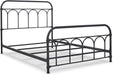 Signature Design by Ashley Nashburg Industrial Farmhouse Metal Bed, Full, Matte Black