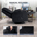 Recliner Chair Set, Furniture 3PC Bonded Leather Recliner Set Living Room Set, Sofa, Recline Chair (Black,Living Room Set 3)