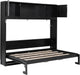 Full Size Murphy Bed with 2 Storage Cabinets, Wood Hidden Foldable Wall Bed Frame W/Bookcase Shelves, Storage Bed Cabinet for Bedroom, Office, Space-Saving, No Box Spring Needed, Black
