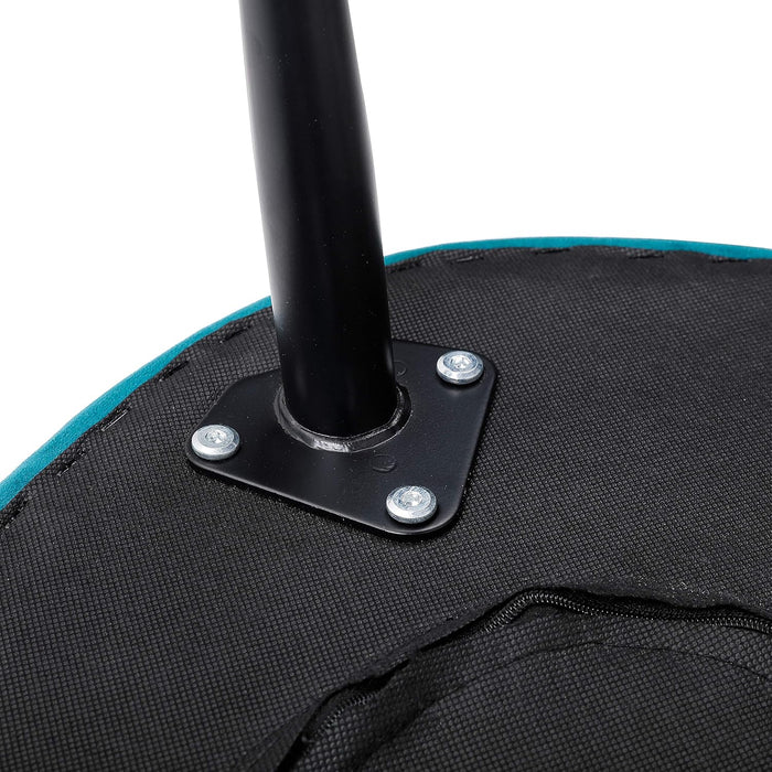 Tufted Oblong Velvet Ottoman - Mid Century Modern Design Furniture with Steel Legs - Soft, Compact, Padded Foot Stool for Living Room, Office and Bedroom- Teal Velvet, 22.5X15 Inches