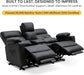68" Power Reclining Loveseat with Heat & Massage, Wall Hugger Double Reclining Sofa with Console, Cup Holders & Storage, Power Recliner Couch for Camper, Trailer, RV, Home Theater Living Room