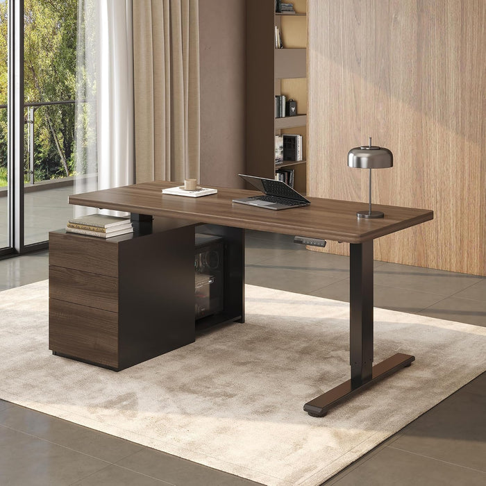 FLEXISPOT 55" Executive Standing Desk with Drawers & CPU Cabinet