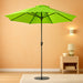 9FT Large Outdoor Patio Umbrella Pool Market Umbrella-Uv Resistant, Easy Push Button Tilt and Crank, 8 Sturdy Ribs Heavy-Duty Table Umbrella for Deck, Backyard, Garden (Lime)