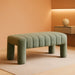 42.5" Upholstered Ottoman Bench,Modern Boucle Entryway Bench with Seating,Upholstered End of Bench,Teddy Fabric Footrest for Bedroom,Living Room