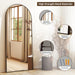 56"X21" Arched Full Length Mirror Floor Mirrors with Aluminum Alloy Frame Free-Standing Wall Mounted Floor Mirrors or Large Dressing Mirror, Black Mirror Full Length