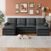 110" U-Shaped Sectional Sofa with Double Chaise