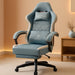 Gaming Chair Breathable Fabric Computer Chair with Pocket Spring Cushion, Comfortable Office Chair with Gel Pad and Storage Bag,Massage Game Chair with Footrest,Blue