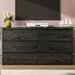 6 Drawer Dresser for Bedroom, Wood Chest of Drawers Handle Free