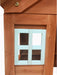 Outdoor Playhouse, Wooden Kids Playhouse for Kids 3-8, Kids Outdoor Playhouse with Front Door, Windows, Flowerpot Holder & Side