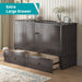 Queen Murphy Wallbed Cabinet Grey USBChargingStation