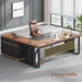 71" Executive Desk with Rolling File Cabinet, Large Office Desk with Drawers, L Shaped Computer Desk with Power Outlets, CPU Stand, Pegboard and Storage Shelves, Rustic Brown