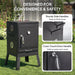2-In-1 Outdoor Smoker with Door, Vertical Portable Charcoal Grill with Two Detachable Grill Smoking Racks and Charcoal Pan, Perfect for Camping Barbecue, Small Families, Black