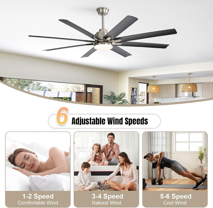 Smart Reversible Ceiling Fan With Integrated Lighting