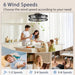 Modern Black Caged Fandelier Low Noise Ceiling Fan