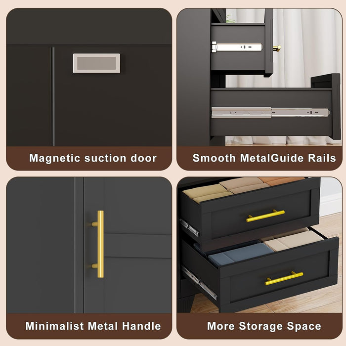Tall Black Metal Storage Cabinet IndustrialGrade 67Inch