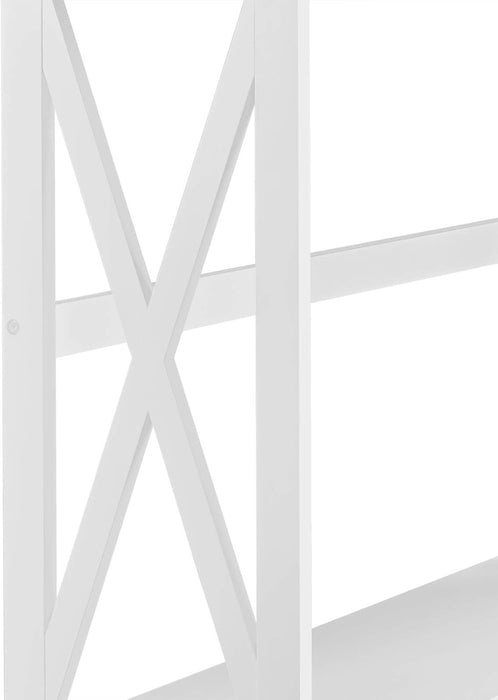 Yaheetech Console Table with Power Outlets, 40 Inches Entryway Table with Charging Station, Wood Sofa Table with Storage Shelves, Side Table, for Hallway, Bedroom, Living Room, Foyer, White