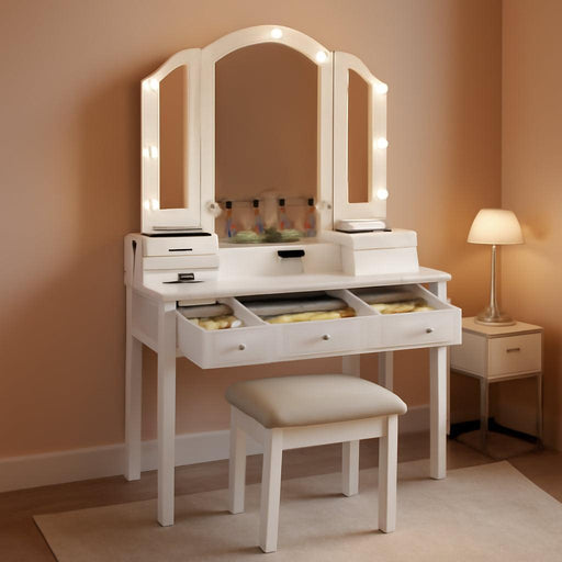 Makeup Vanity with Lights Vanity Desk with Mirror and Lights Makeup Vanity with Drawers Vanity Table with Light Vanity with Lighted Mirror and Chair