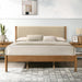 Vichy Rubberwood Platform Bed in Light Walnut, King