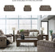 Laresview Contemporary Faux Leather Manual 2 Seat Reclining Sofa, Gray