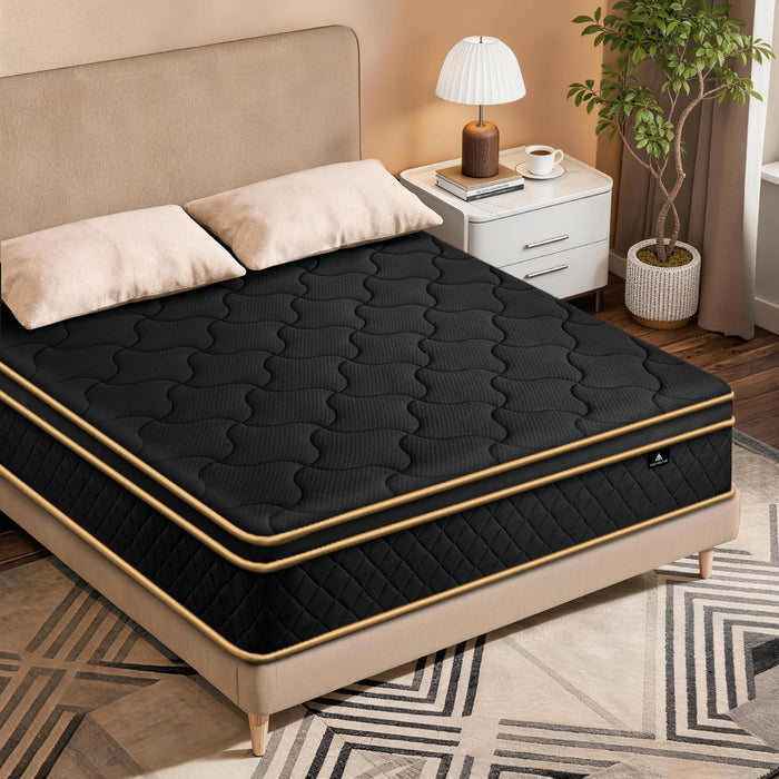 Twin Mattress 10 Inch Twin Size Mattresses in a Box Memory Foam Hybrid Twin Mattress Soft with Individual Pocket Spring for Motion Isolation, Edge Support, Medium Firm