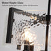 Black Drum Glass Chandelier With Crystal Ripple Shade