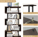 5-Tier Bookshelf Geometric Bookcase S Shaped Modern Book Shelf | Wood Decorative Storage Display Stand Shelves for Living Room, Home Office, Bedroom, Dinning Room