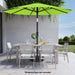 10 FT Outdoor Patio Umbrella, Patio Table Umbrella with Push Button Tilt and Crank, Outdoor Patio Umbrellas with 8 Fiberglass Ribs, Patio Umbrellas for Market, Garden, Pool (Apple Green)