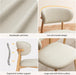 Kitchen Dining Chairs Set of 4 Modern Soft Linen Farmhouse Dining Room Chair with Metal Legs, Beige/Original