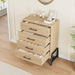 Four Drawer Dresser 38.6 Inches Freestanding Oakwood
