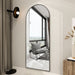 65x24Inch ExtraLarge Length Arched Floor Mirror Black