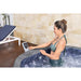 Hard Foam Hot Tub with Soothing Massage System, Outdoor, Grey Marble, up to 4-6 People, 67 "X 25.5"