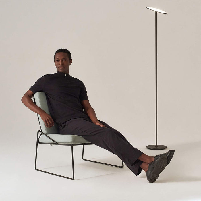 Sky LED Floor Lamp, Torchiere Super Bright Floor Lamp for Living Room Decor & Office - Dimmable, Tall Standing Lamp with Warm Light for Bedroom & Reading - Bronze