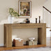 63-Inch Long Console Table, Farmhouse Narrow Sofa Table behind the Couch for Living Room, Entryway, Hallway, Foyer, Natural Brown