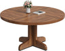 47" round Dining Table for 4, Farmhouse Kitchen Table, Walnut | Circle Dining Room Table Dinner Table, Kitchen Dining Room Furniture (Table Only)