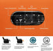 Leather Home Theater Seating, Simple Style Top Grain Leather Game Seats Movie Theater Chairs Recliner Sofa with Type-C USB Charger (Orange, Row of 3)