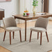 Wooden Dining Chairs Set of 4, Upholstered Mid Century Dining Chairs with Thick Seat Cushion and Curved Back for Dining/Kitchen/Living Room, Camel