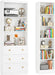 80" Bookshelf with 3 Drawers, 6-Tier Bookcase Open Storage Shelf