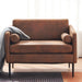 Oversized Bronzing Upholstery Club Chair Metal Legs
