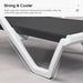 Lounge Chair Outdoor Set of 2 W/Armrest for Poolside Dark Gray