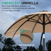 10 FT Outdoor Patio Umbrella, Patio Table Umbrella with Push Button Tilt and Crank, Outdoor Patio Umbrellas with 8 Fiberglass Ribs, Patio Umbrellas for Market, Garden, Pool (Beige)