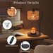 Candle Warmer Lamp, Rattan Candle Heater with 2 Light Bulbs, Dimmable and Timer Melt Warmer for Scented Jar Candles Aromatic Holders for Home Room,Bedroom Living Room