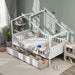 Twin House Bed White With IntegratedStorage Drawers