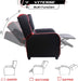 Gaming Recliner Chair Racing Style Single PU Leather Sofa Modern Living Room Recliners Ergonomic Comfortable Home Theater Seating, Red