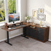 FiftyFiveInch Walnut Sturdy File Cabinet With Drawers