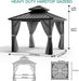 10x10 Ft HeavyDuty Weatherproof Gazebo AllSeason Backyard