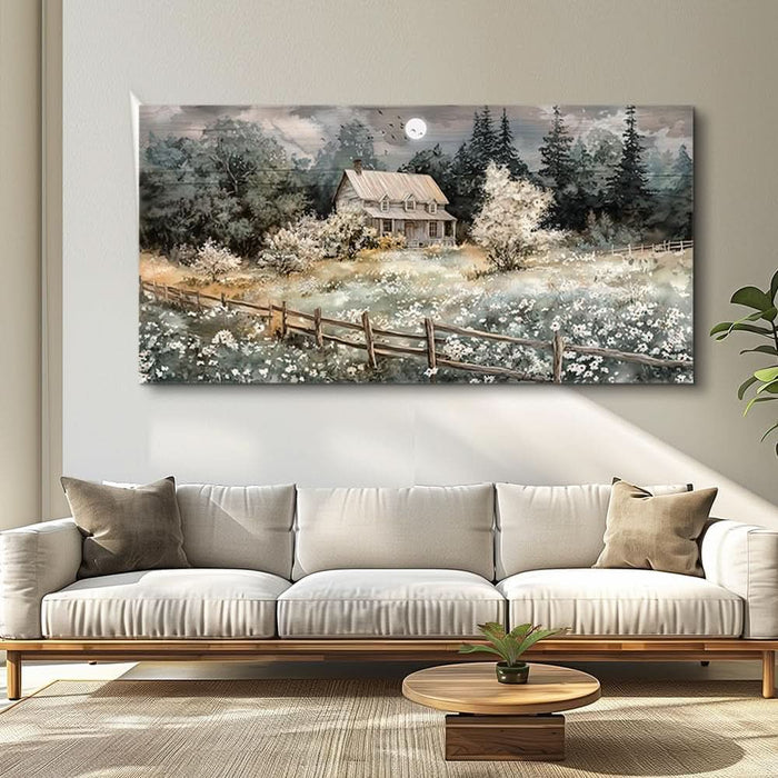 Wall Decor for Living Room Farmhouse Canvas Wall Art Nature Landscape Paintings Bedroom Decorations Rural Artwork Pictures Large Framed for Office Aesthetic Home Decor Ready to Hang