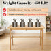 Writing Computer Desk 46" Bamboo Home Office Table with 2 Drawers, Modern Furniture Simple Study Makeup Workstation
