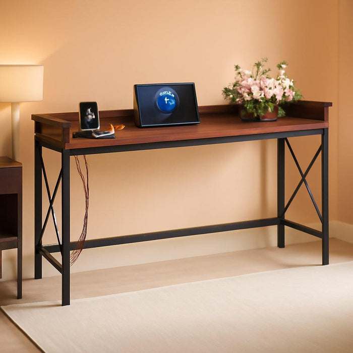 Sofa Table with Outlets and USB Ports, 70.9 Inch Extra Long Console Table behind Couch with Charging Station, Industrial Narrow Entryway Hallway Accent Table for Living Room