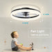 Smart Modern Ceiling Fan with Light Remote Control 6-Speed AC85-265V Lighting Fans for Bedroom and Living Room